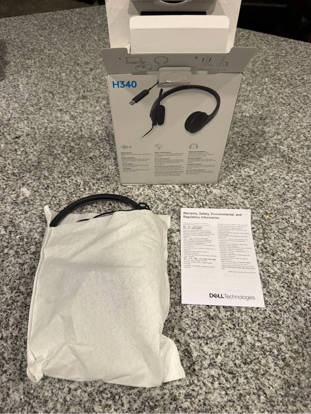 Logitech H340 Wired USB Headset in Black